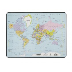 DURABLE 7211 19 DESK MAT 7211 WORLD (40 x 60 cm) CLEAR